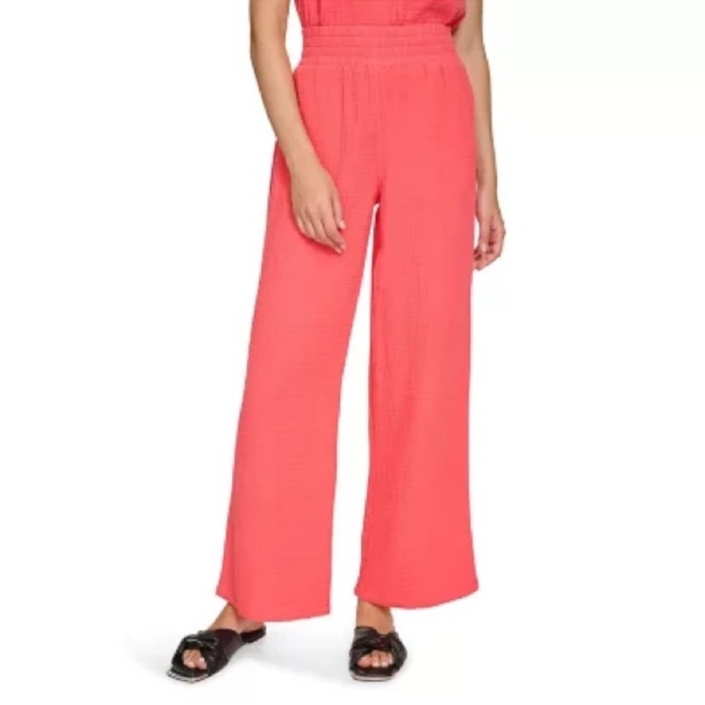 DKNY Coral Melon Gauze Pants size XL